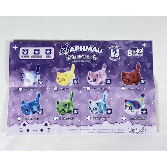 Aphmau MeeMeows Plush Blue Sapphire Cat Litter 4 2023 - Picture 12 of 16